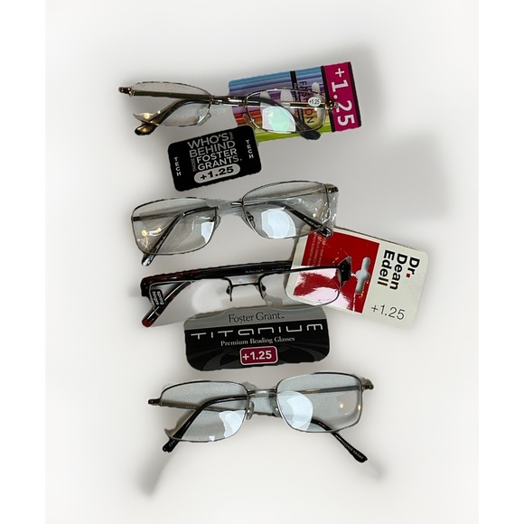 Foster Grant Accessories - Lot Of 4 Reading Glasses +1.25